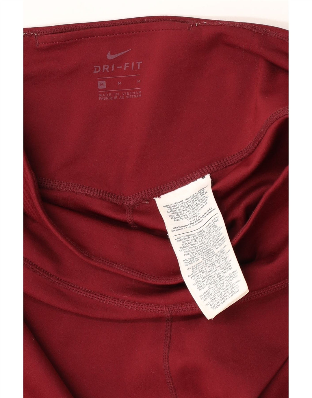 Женские леггинсы Nike Dri Fit UK 12, средний бордовый полиэстер