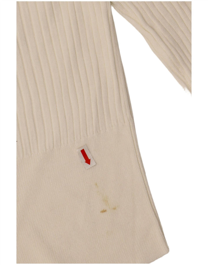 Женский укороченный джемпер с высоким воротником ZARA UK 10, маленький размер, белая вискоза