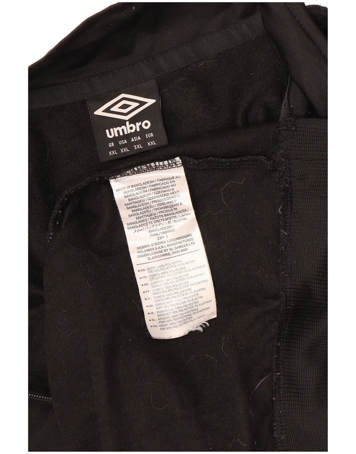 Мужской спортивный пуловер Umbro с графическим рисунком, 2XL, черный полиэстер с геометрическим рисунком