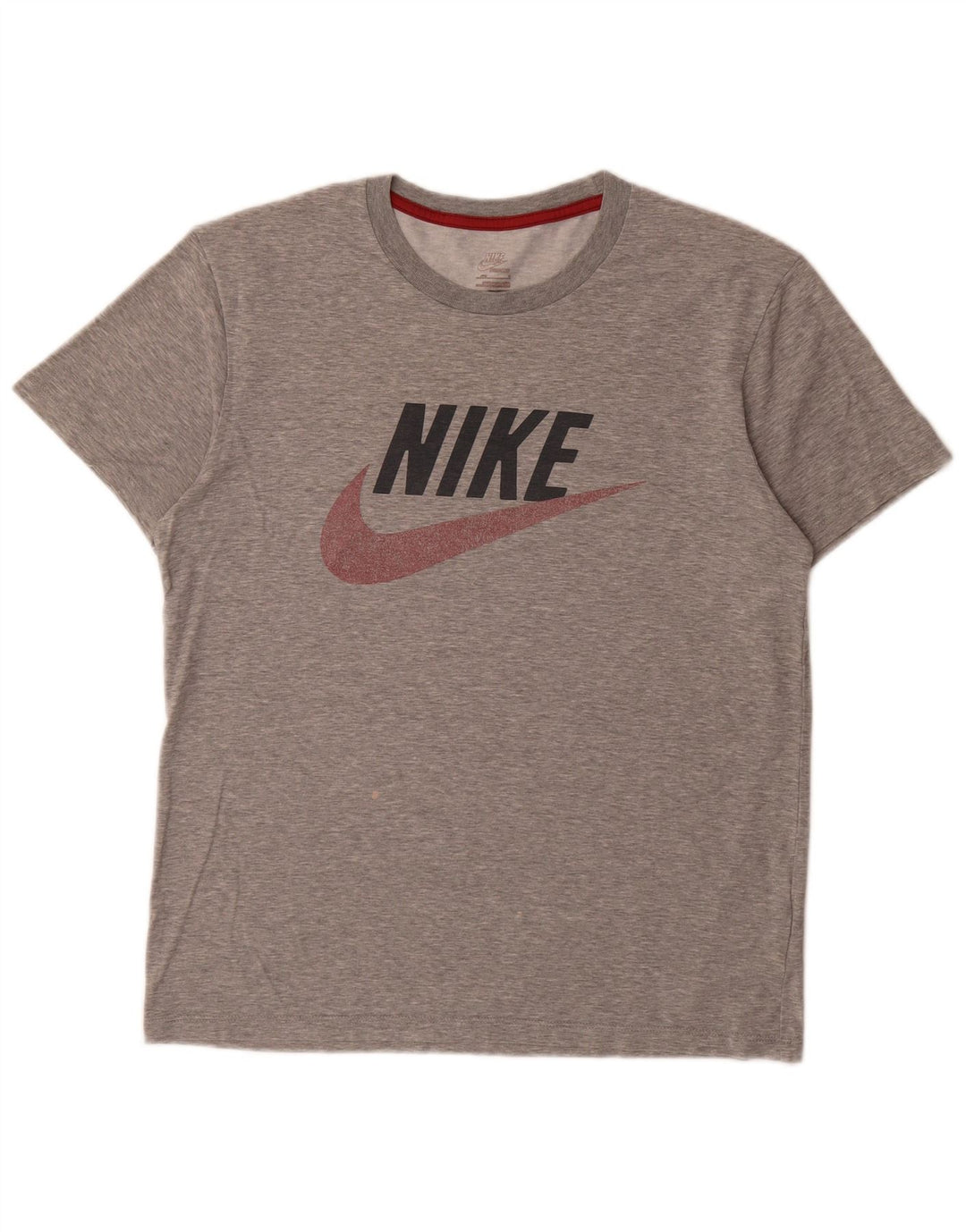 Мужская футболка с рисунком Nike, маленький серый хлопок