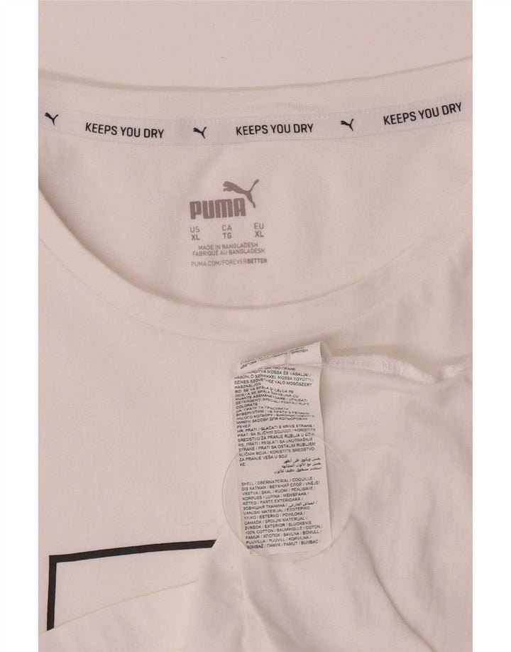 Мужская футболка с рисунком Puma XL, белый хлопок