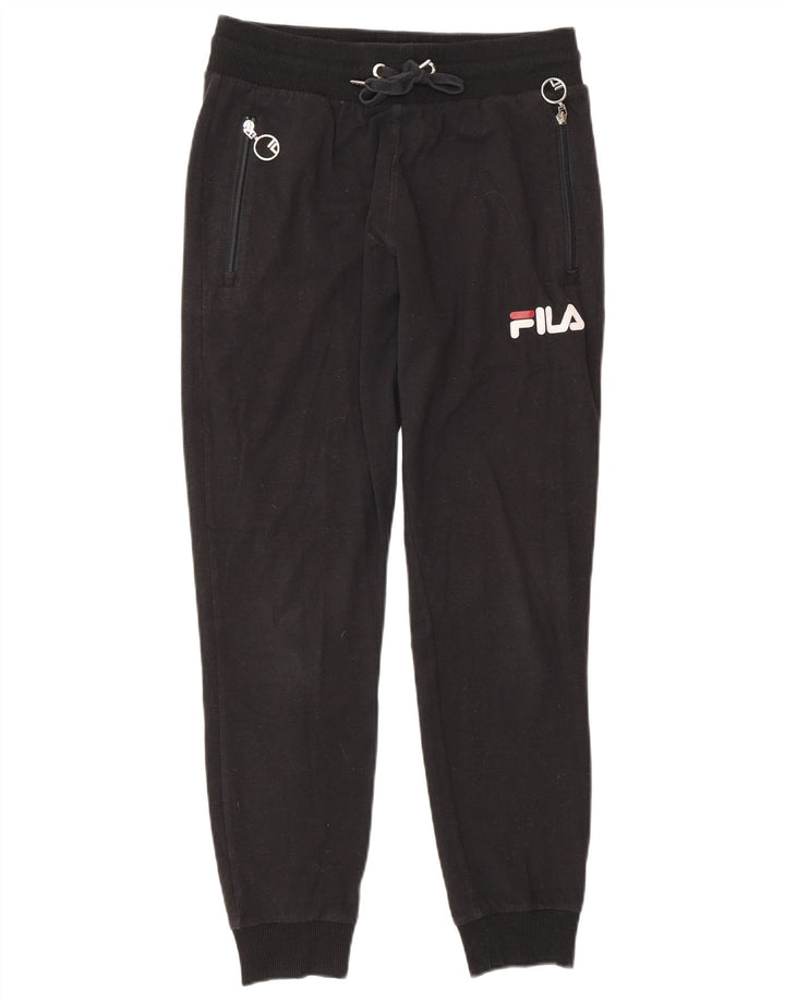 Fila Женские спортивные брюки с графическим принтом, брюки для бега, маленький черный полиэстер