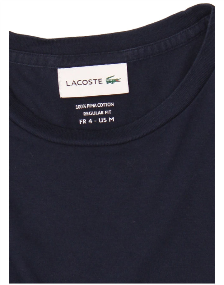 Мужская футболка стандартного кроя Lacoste, размер 4, средний, темно-синий, хлопок