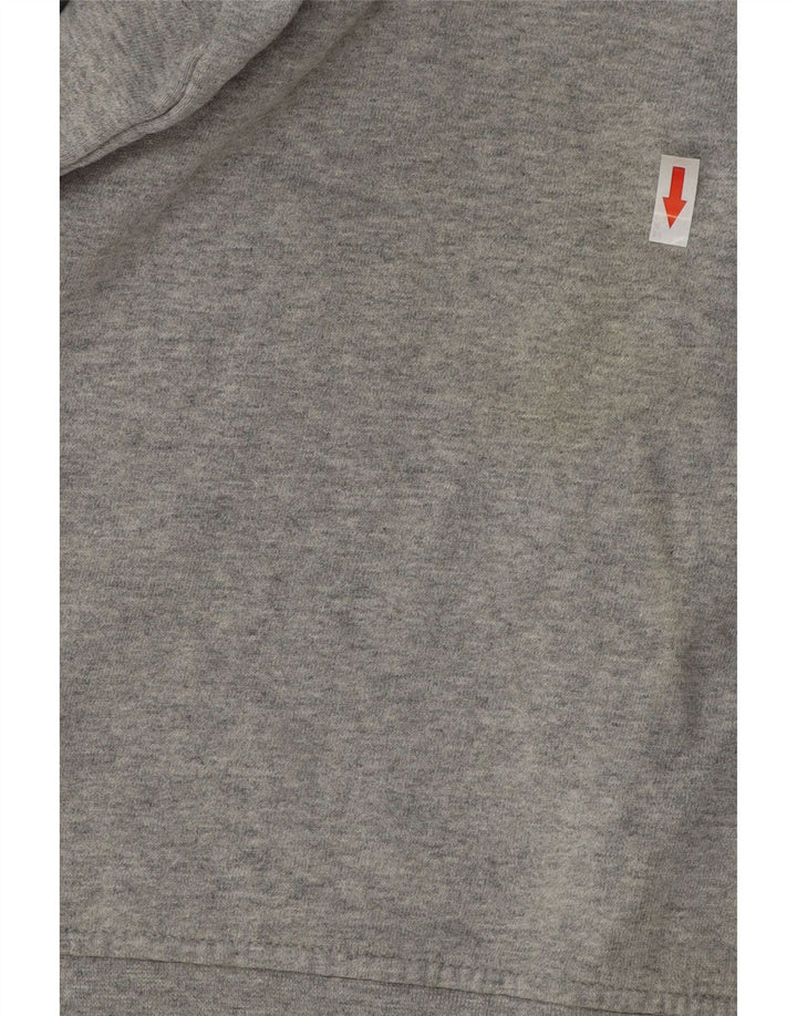 ADIDAS Мужской свитер с капюшоном на молнии, средний серый, хлопок с цветными блоками