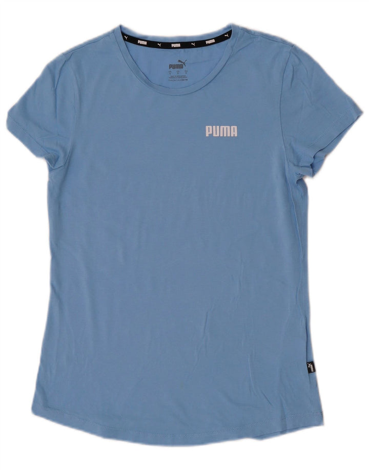 Женская футболка Puma Top UK 10, маленькая, синяя, хлопок