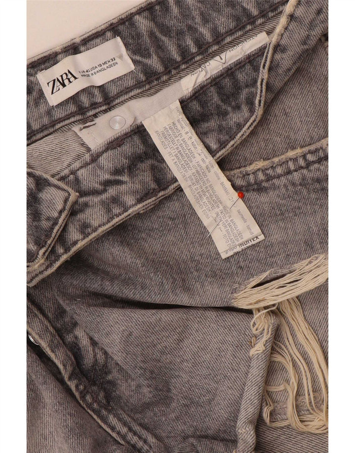 Женские джинсовые шорты Zara EU 42, большие, W32, серые, хлопковые