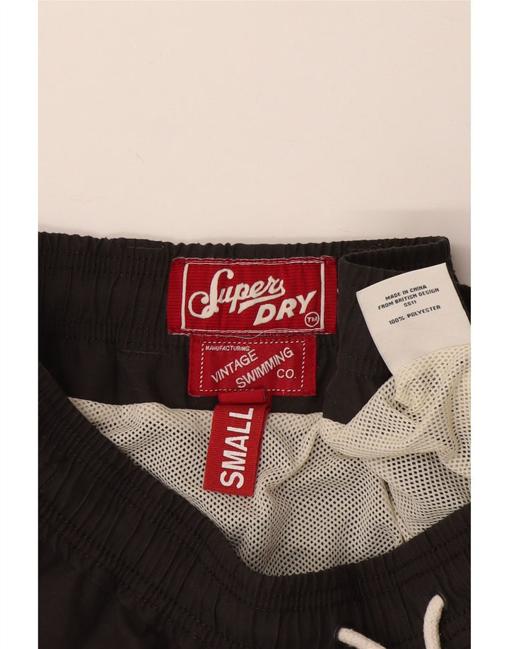Мужские шорты для плавания Superdry с рисунком, маленькие серые, полиэстер