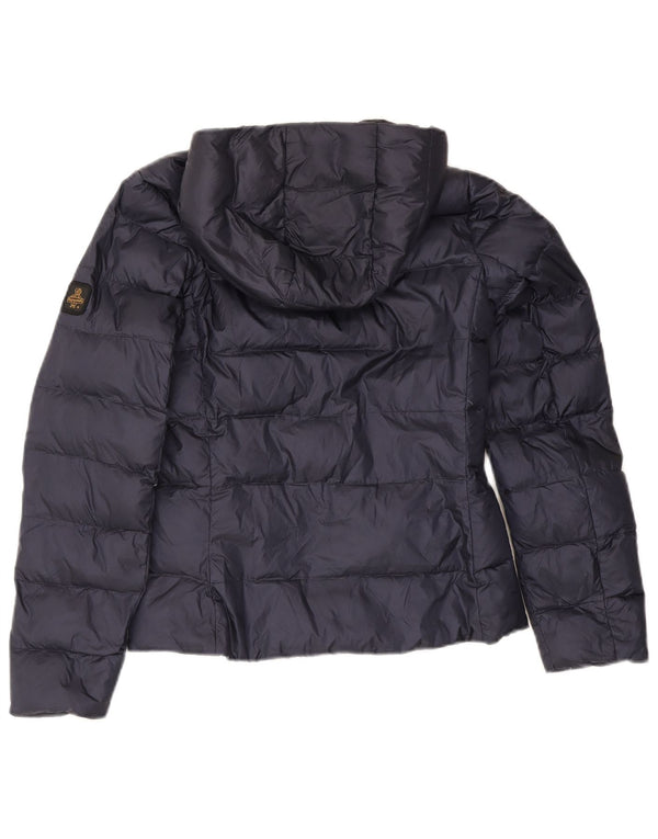 Refrigiwear Womens Hooded Padded Jacket IT 40 Small Navy Blue