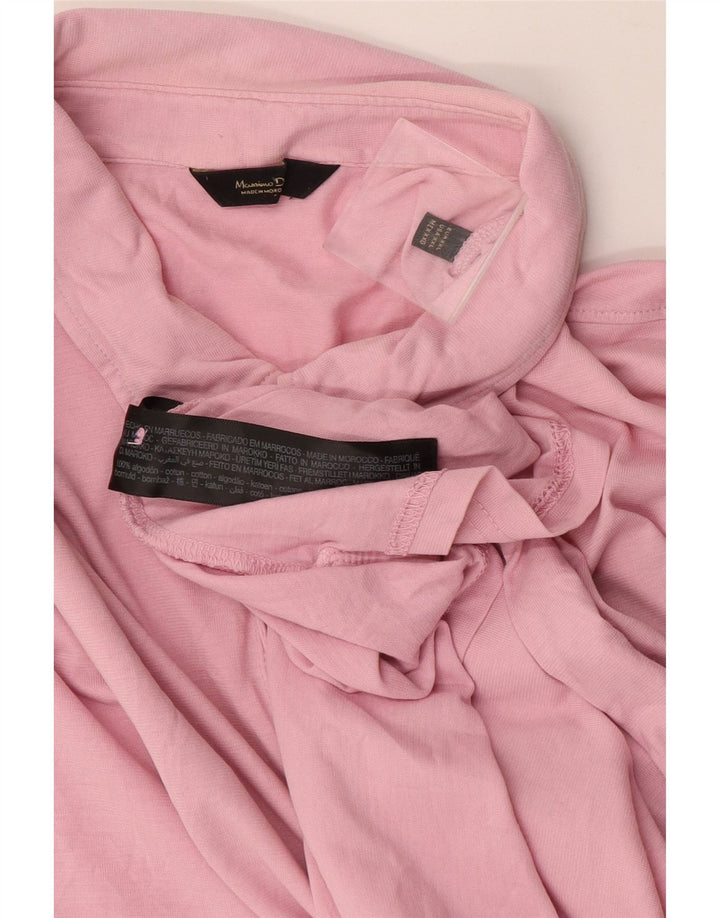 Мужская рубашка-поло Massimo Dutti 2XL розовая, хлопок