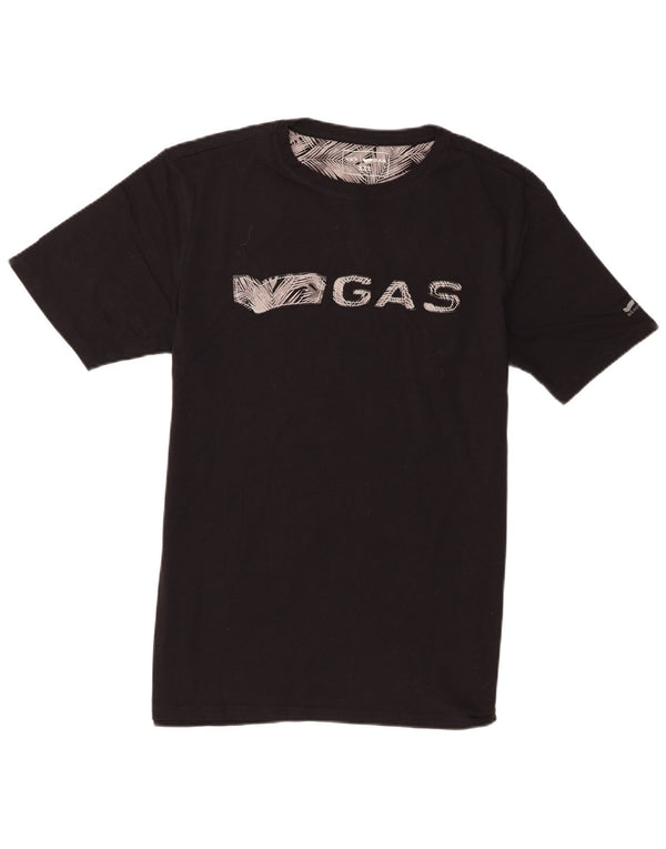 Мужская футболка с рисунком Gas Top 2XL, черный хлопок