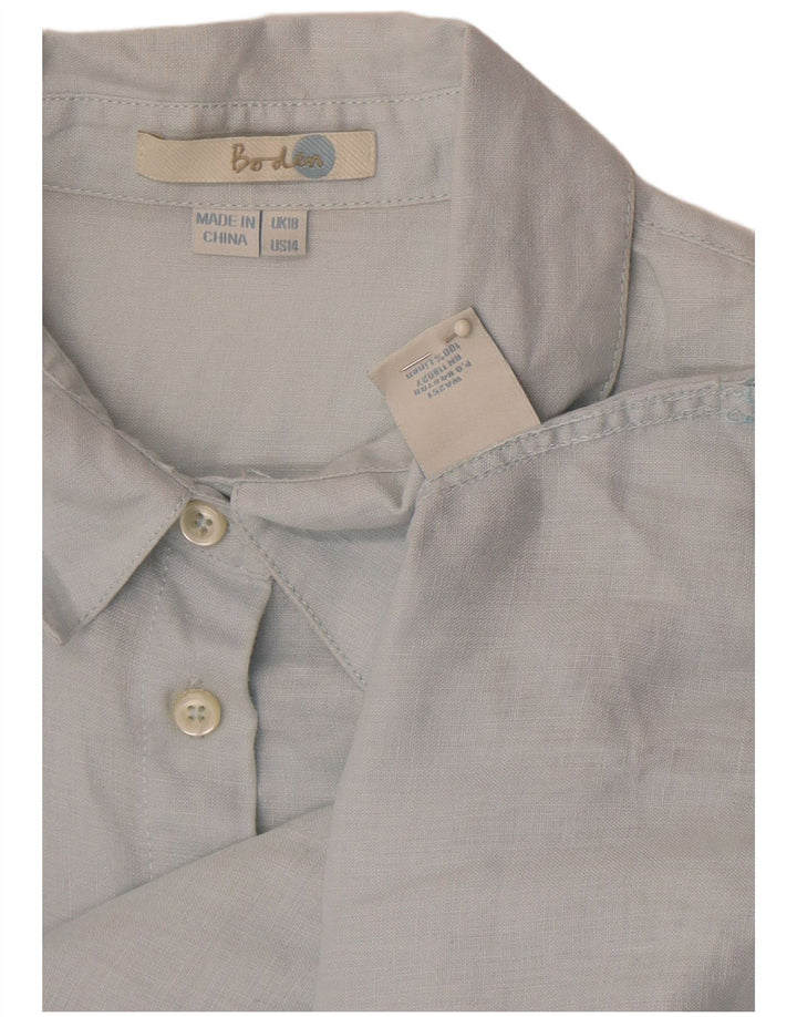 Женская рубашка Boden UK 18 XL, синяя льняная
