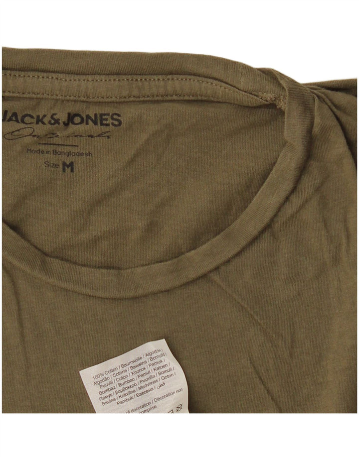 Мужская футболка JACK & JONES, средний цвет, хаки, хлопок