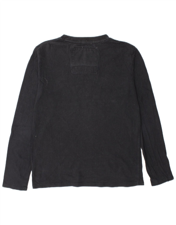 SUPERDRY Мужской топ с рисунком, длинный рукав, большой черный хлопок, хлопок