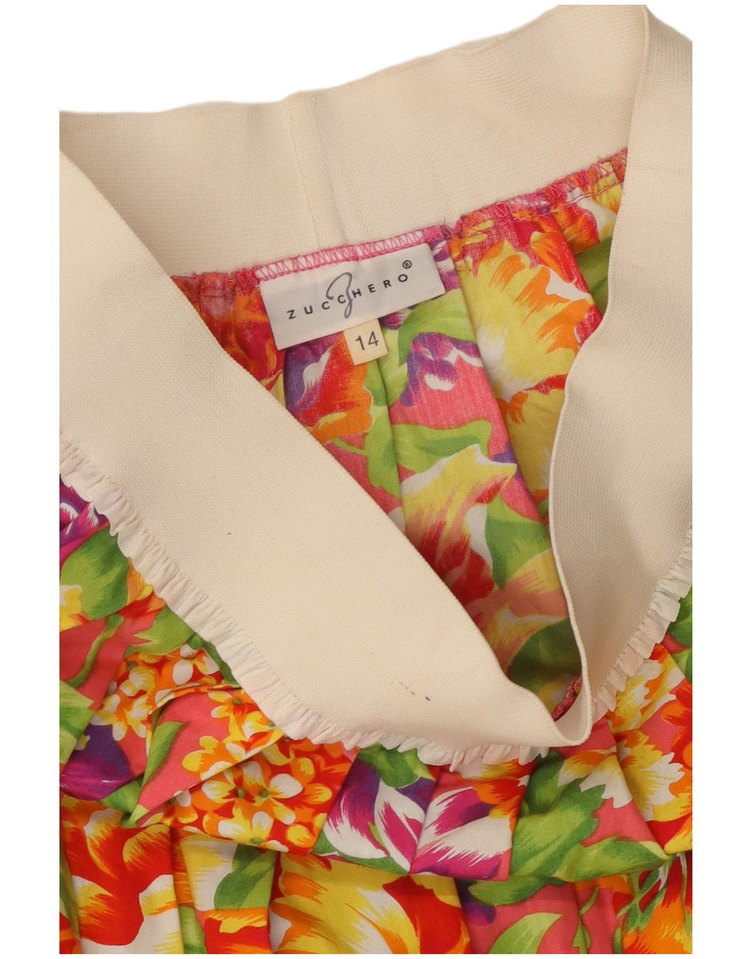 Zucchero Женская плиссированная юбка UK 14 Medium W28 Разноцветный цветочный принт