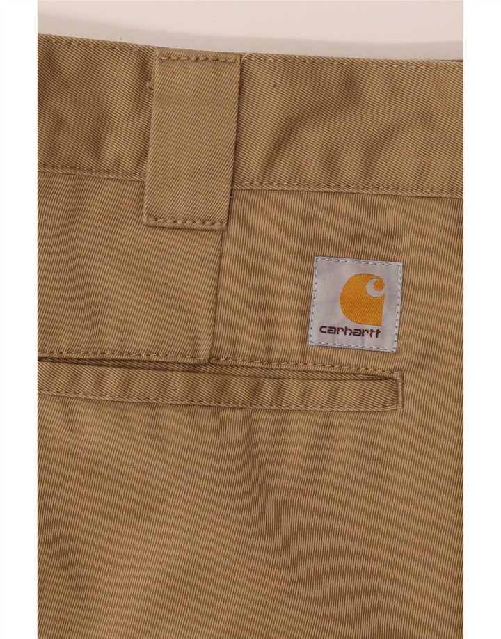 Мужские брюки-чиносы Carhartt W32 L30 бежевого цвета из полиэстера