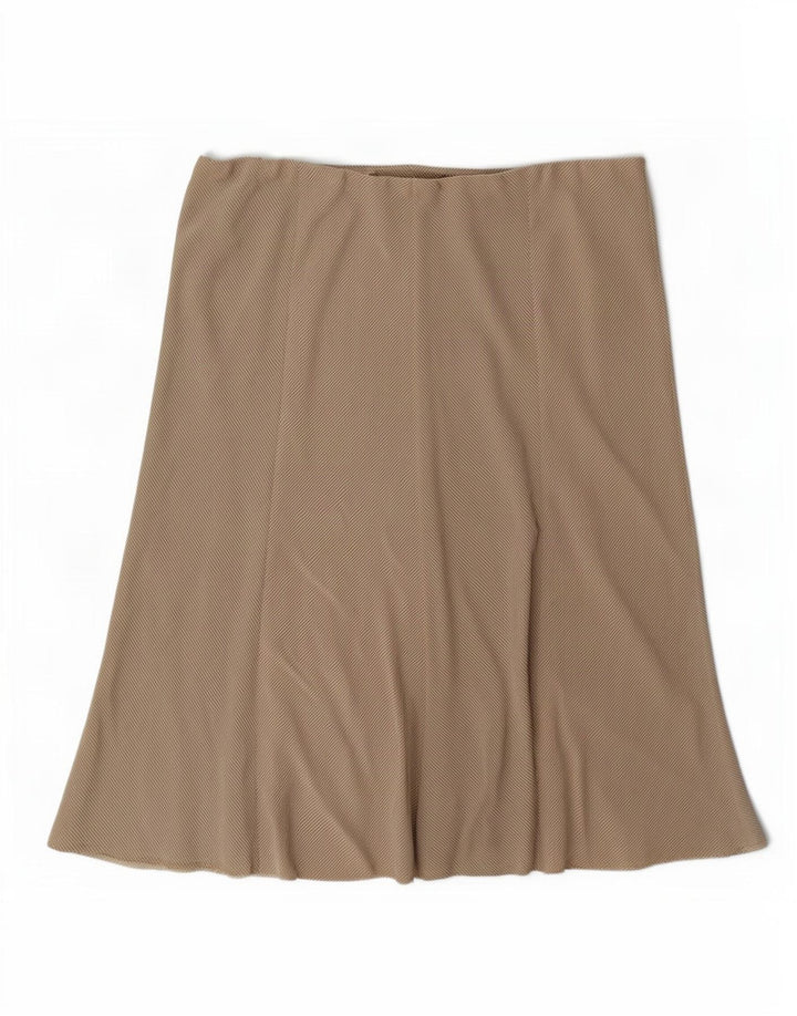 Женская расклешенная юбка Marks & Spencer UK 18 XL W38 Бежевая вискоза в мелкую клетку