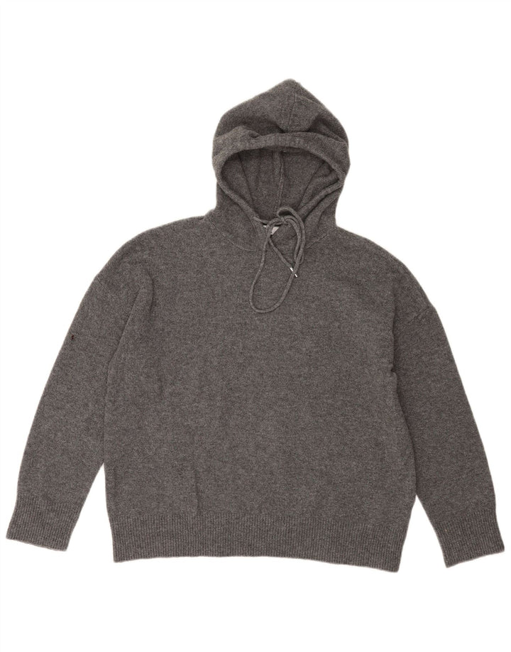 Женский свободный джемпер с капюшоном Zara UK 10, маленький серый полиэстер