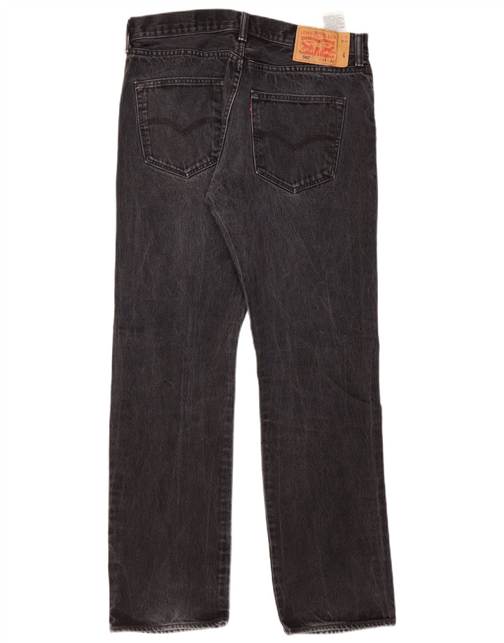 Мужские прямые джинсы Levi's 501 W34 L32 черные