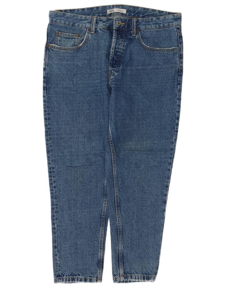 Мужские зауженные джинсы Zara EU 44, большие W34 L27, синие