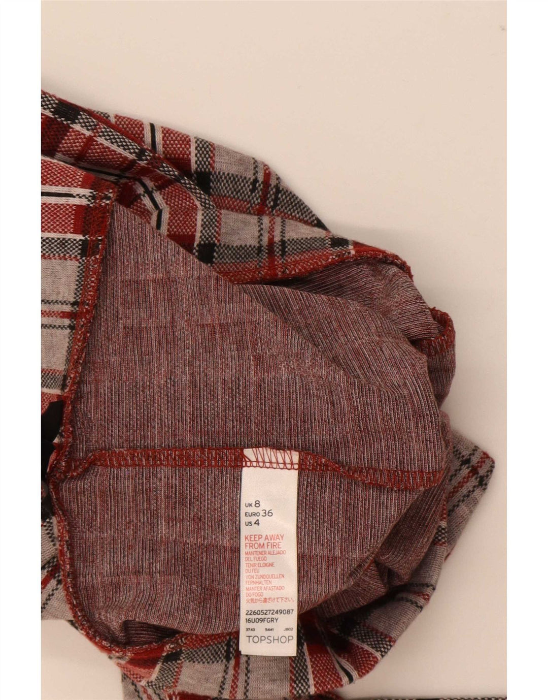 Женские леггинсы с рисунком Topshop UK 8, маленький красный полиэстер в клетку