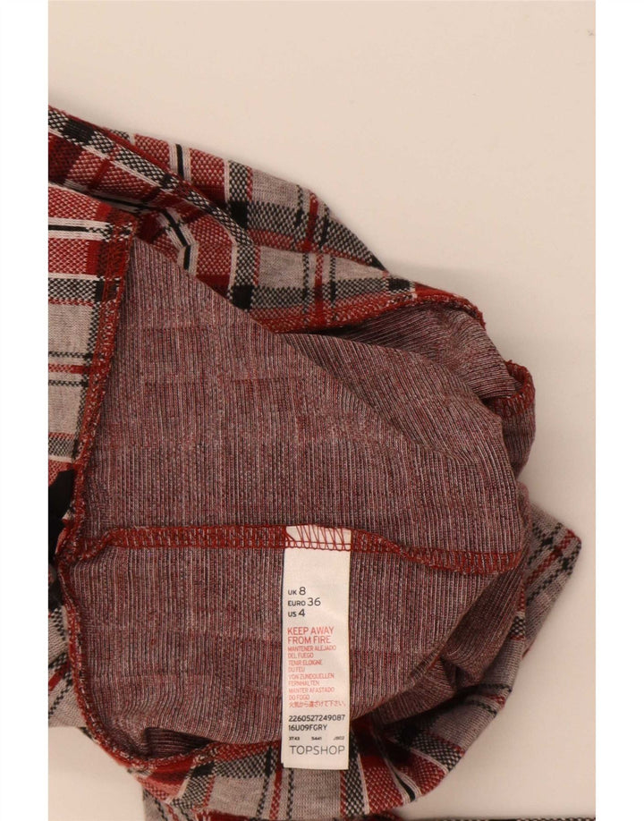 Женские леггинсы с рисунком Topshop UK 8, маленький красный полиэстер в клетку