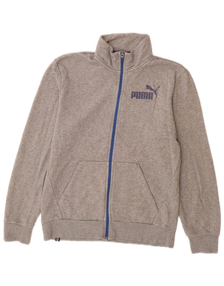 Puma Мужской спортивный костюм с графическим рисунком, верхняя куртка, средний серый хлопок с крапинками