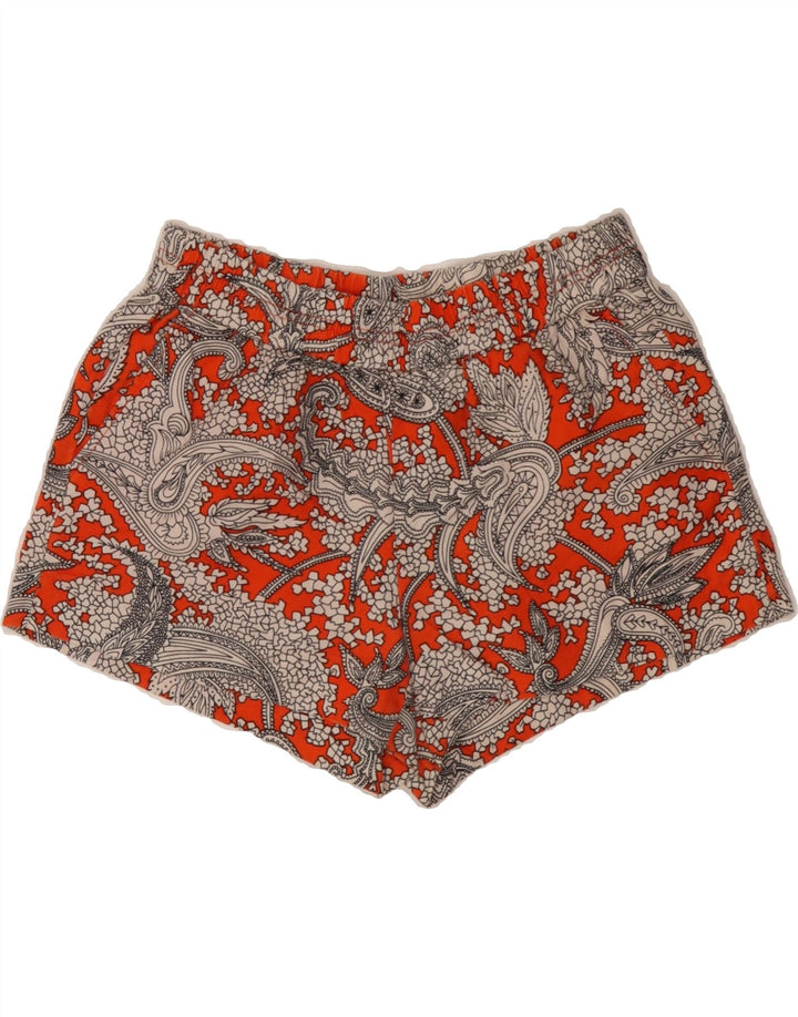 J. CREW Womens Shorts US 4 Small W27 Red Paisley Linen Vintage J. Crew and Second-Hand J. Crew from Messina Hembry 