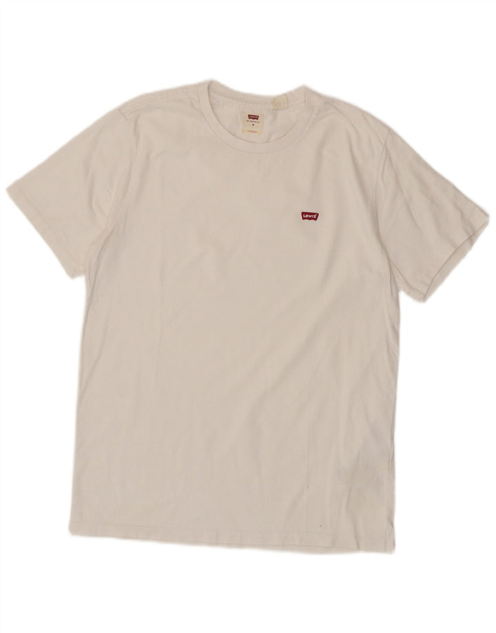 LEVI'S Mens Standard Fit T-Shirt Top Medium White Cotton