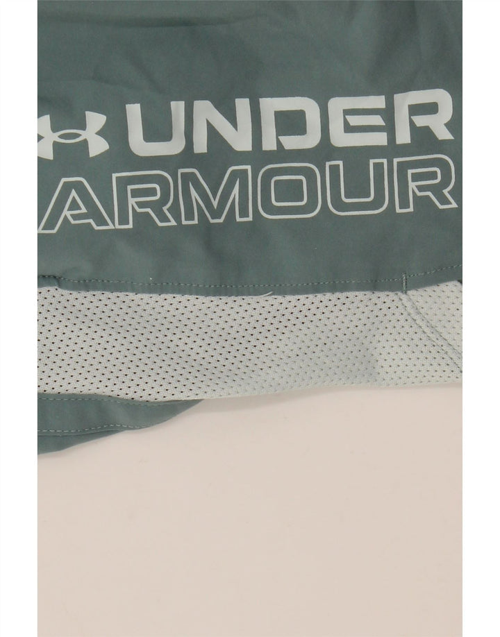Мужские спортивные шорты с рисунком Under Armour, средние зеленые цветные блоки