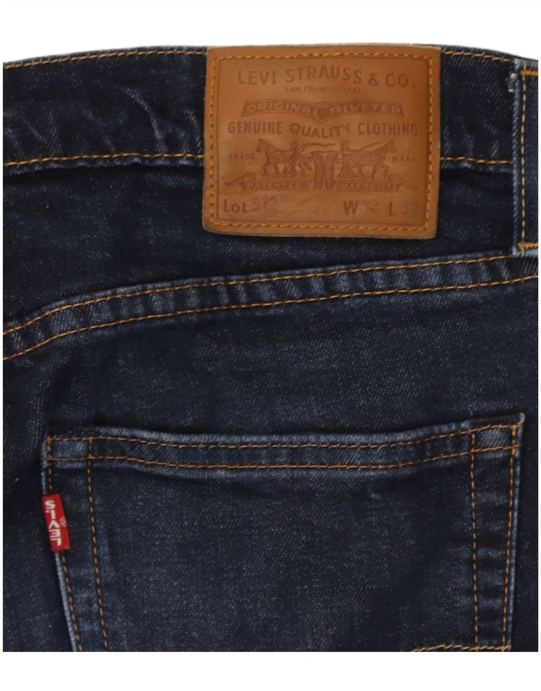 Мужские зауженные джинсы Levi's 512 W32 L32 Темно-синие