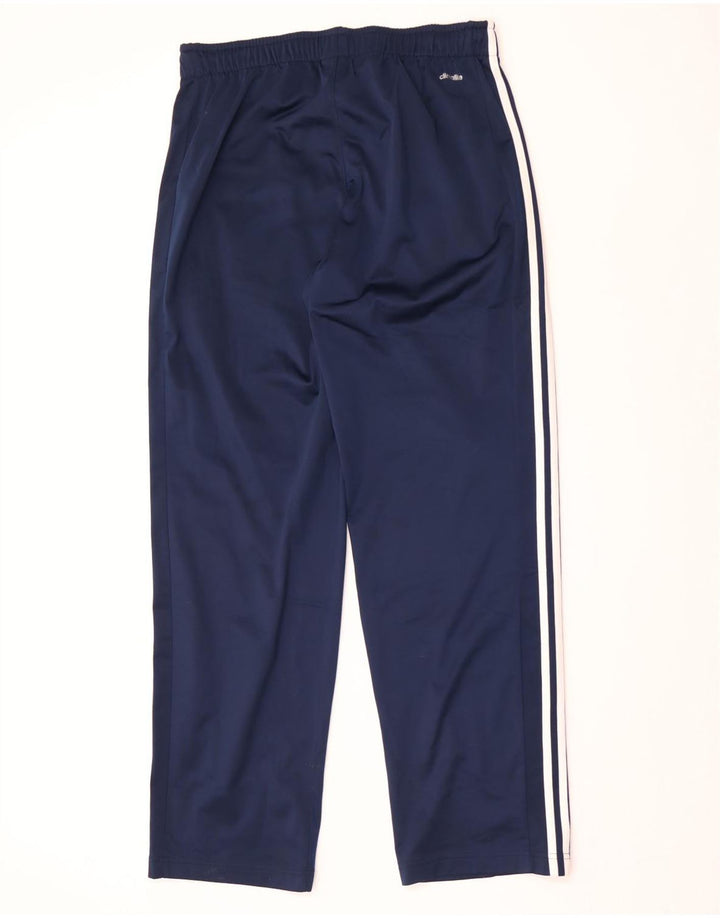 Мужские спортивные брюки Adidas Climalite, большие темно-синие брюки из полиэстера