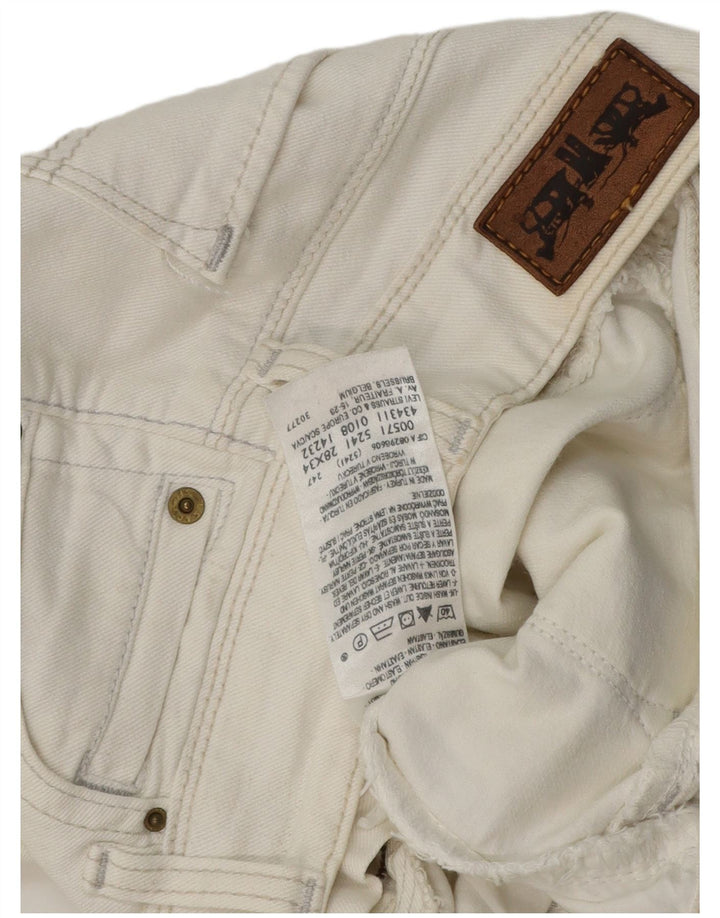Женские узкие джинсы Levi's 571 W28 L30, белый хлопок