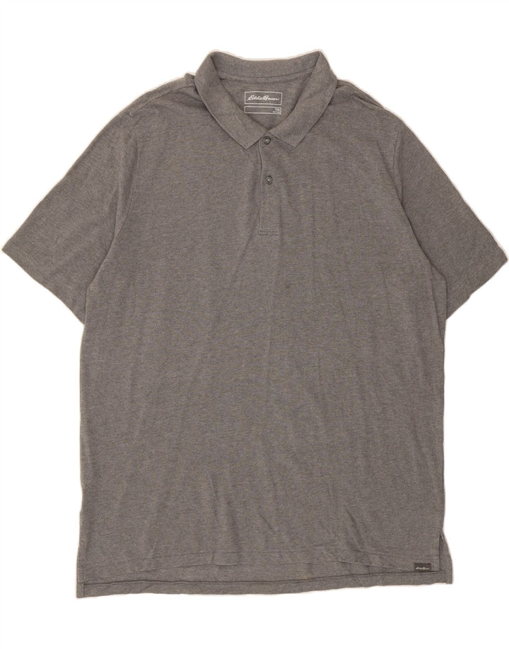 EDDIE BAUER Mens Polo Shirt 2XL Grey Cotton Vintage Eddie Bauer and Second-Hand Eddie Bauer from Messina Hembry 
