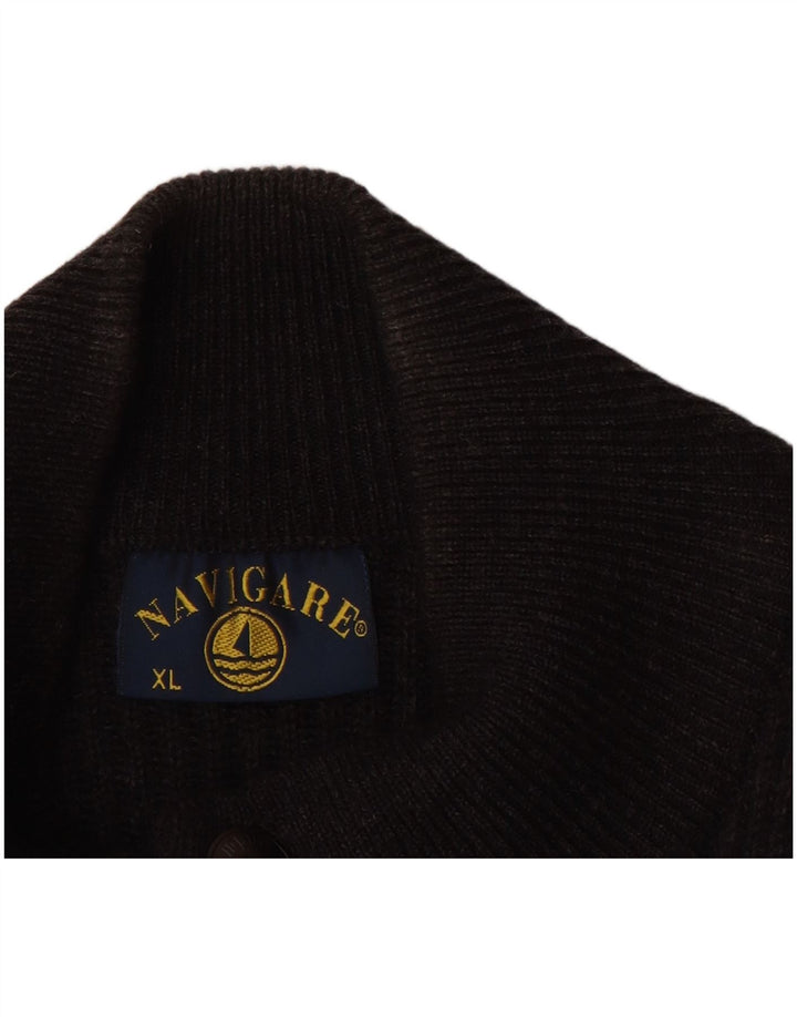 NAVIGARE Мужской кардиган-свитер XL, черный, шерсть