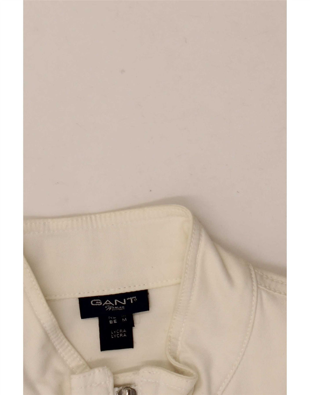 Женская куртка-бомбер Gant UK 12, средний белый хлопок, белый цвет