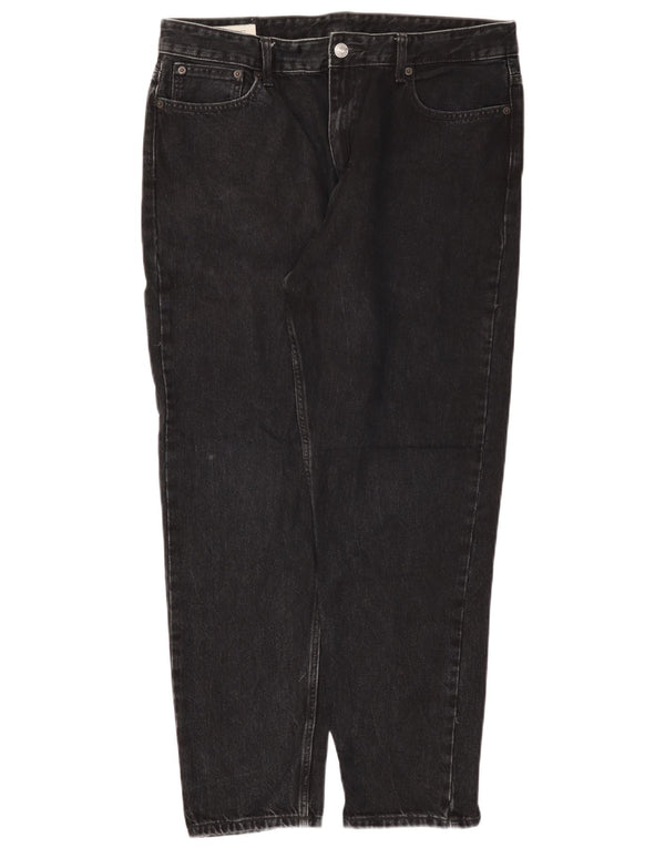 Zara Mens Tapered Jeans EU 44 Large W34 L29 Black Cotton