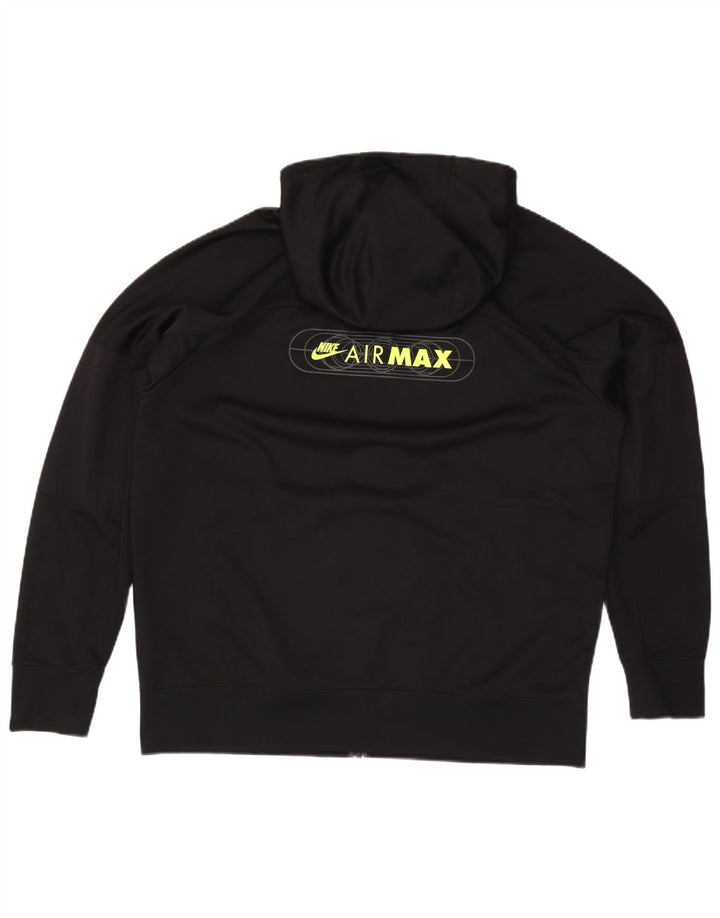 Мужской свитер с капюшоном и молнией с графическим рисунком Nike XL, черный полиэстер