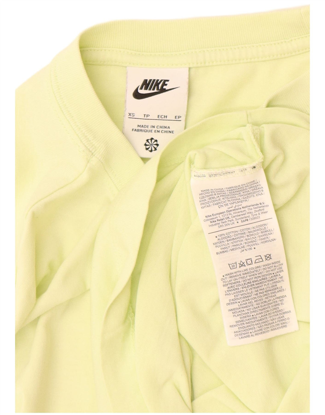 Мужская футболка Nike Top XS, желтый хлопок