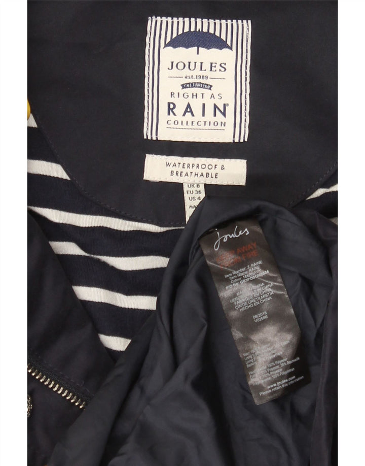 Женский плащ с капюшоном Joules UK 8, маленький, темно-синий, полиэстер