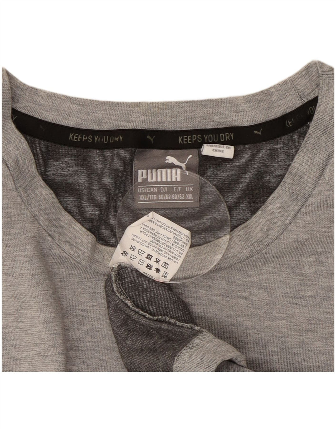 Мужская футболка с рисунком PUMA 2XL, серый хлопок