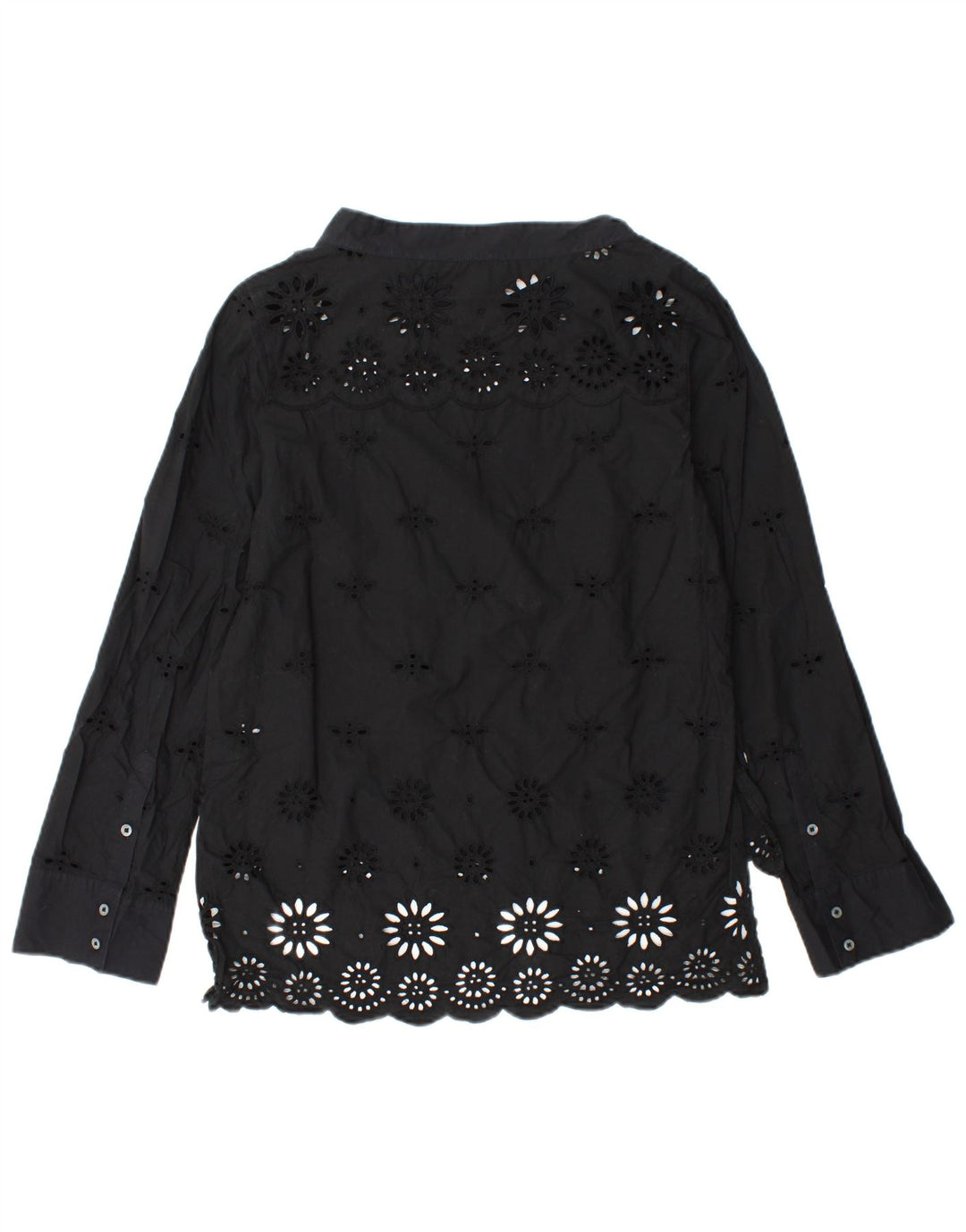 Женская блузка с длинным рукавом J. CREW, США 2 XS, черный хлопок с цветочным принтом