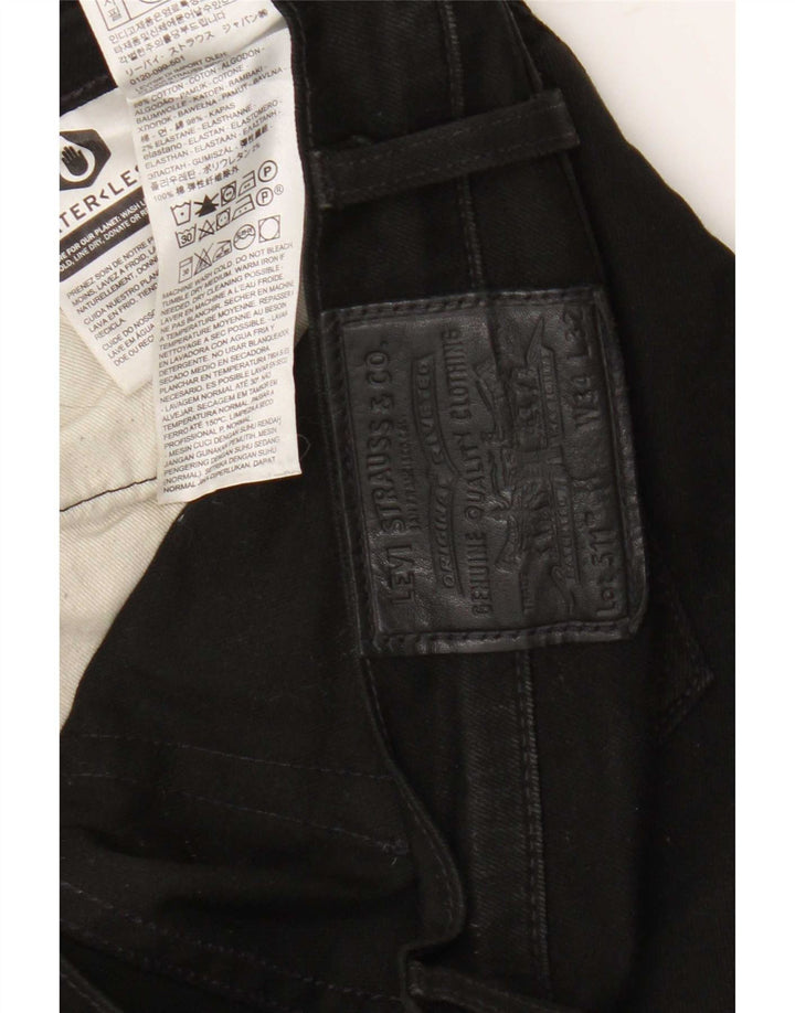 Мужские джинсы Levi's 511 Slim W34 L32, черный хлопок