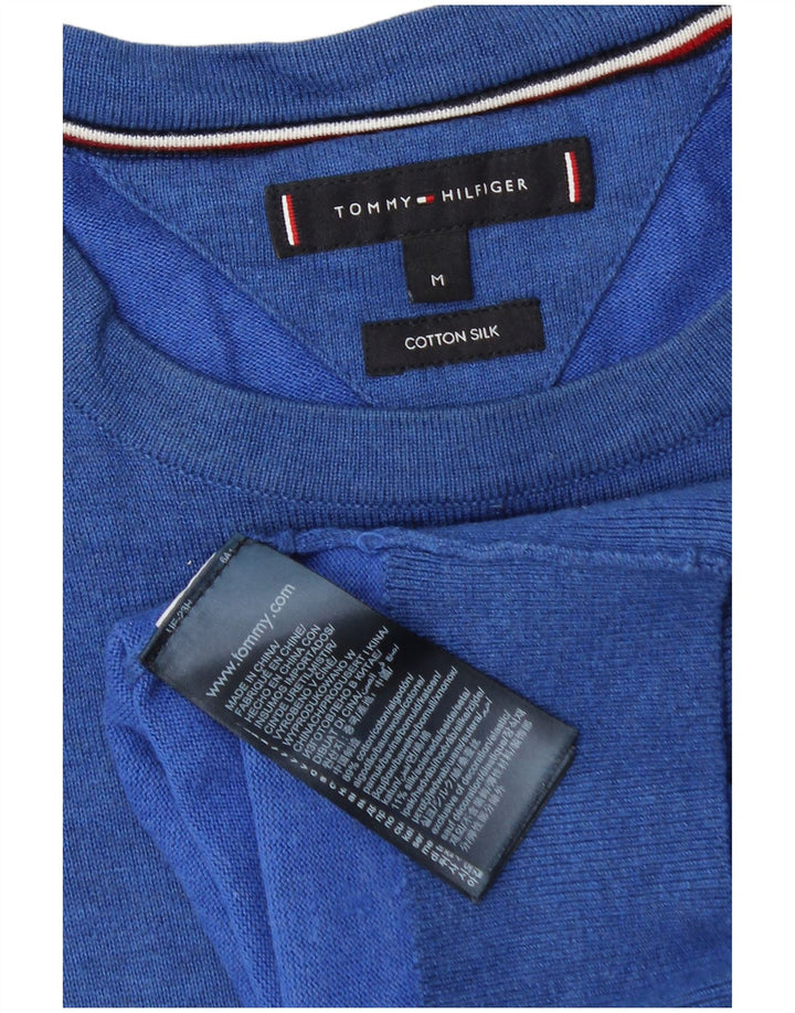 Мужской джемпер с круглым вырезом Tommy Hilfiger, хлопок среднего цвета, синий