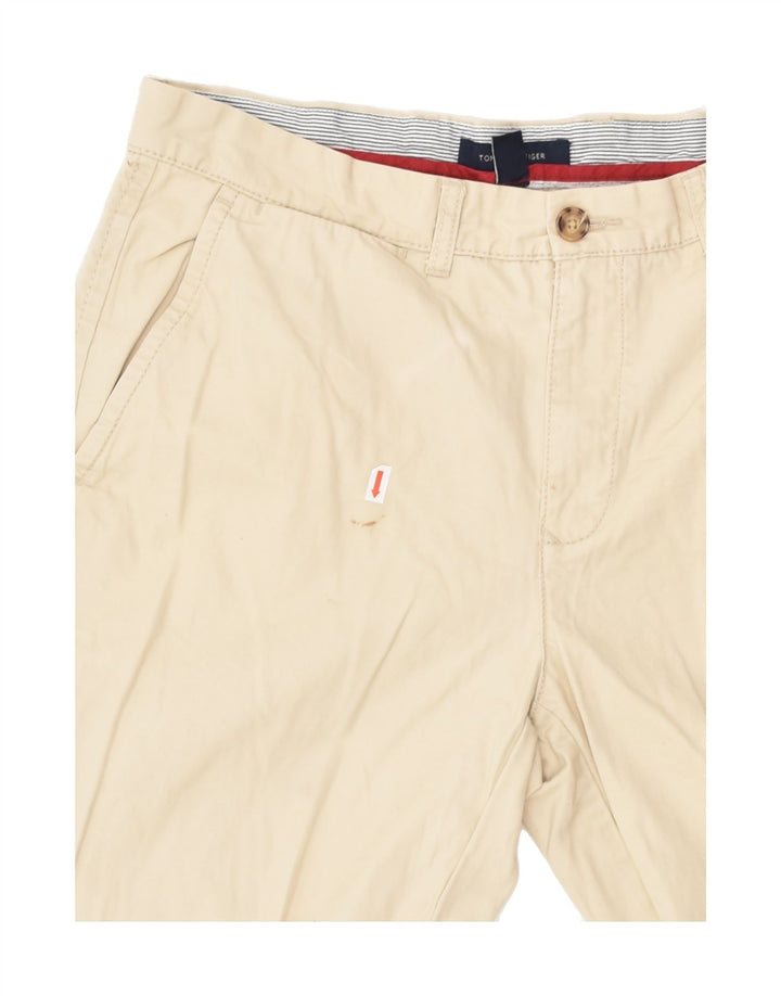 TOMMY HILFIGER Mens Straight Chino Trousers W33 L30  Beige Cotton | Vintage Tommy Hilfiger | Thrift | Second-Hand Tommy Hilfiger | Used Clothing | Messina Hembry 
