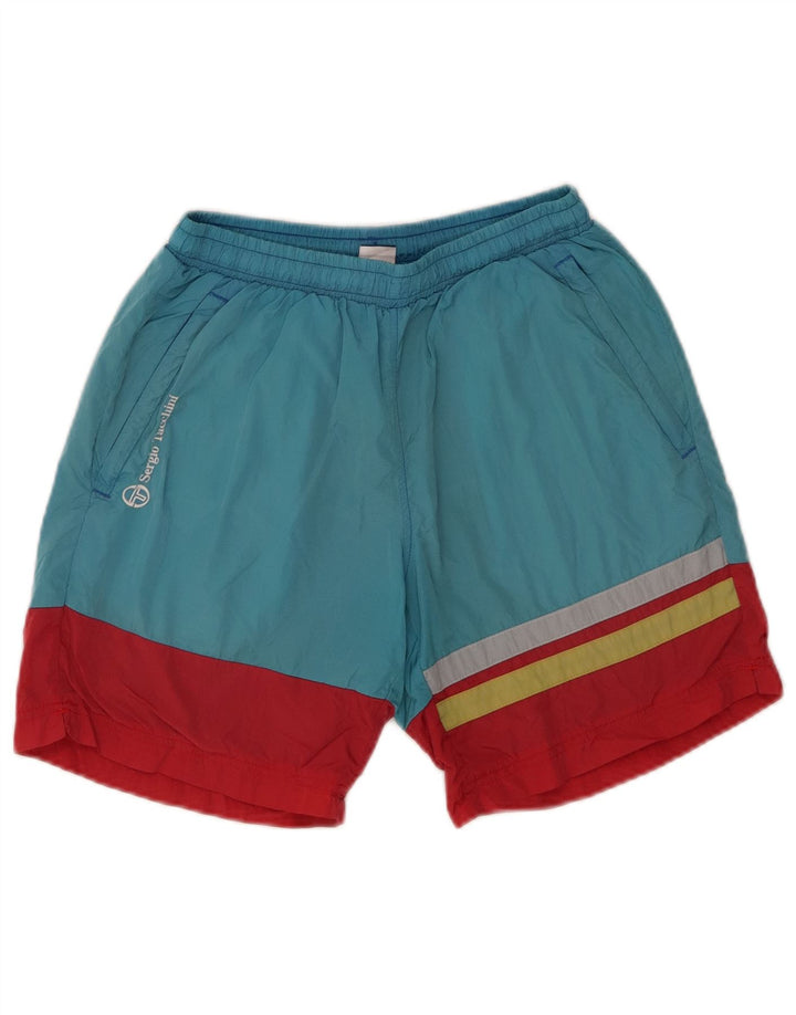 Мужские шорты для плавания Sergio Tacchini, маленькие бирюзовые, полиамид с цветными блоками