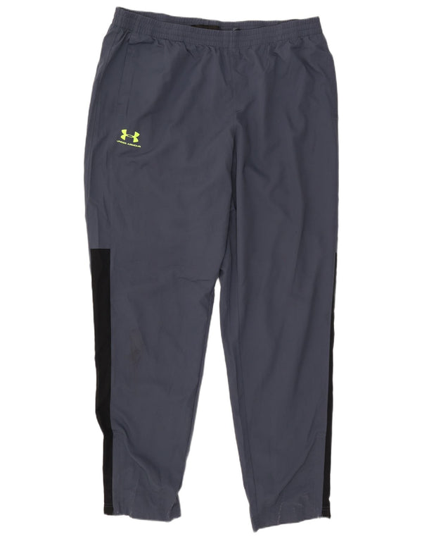 Мужские спортивные брюки UNDER ARMOR 2XL темно-синие, полиэстер с цветными блоками