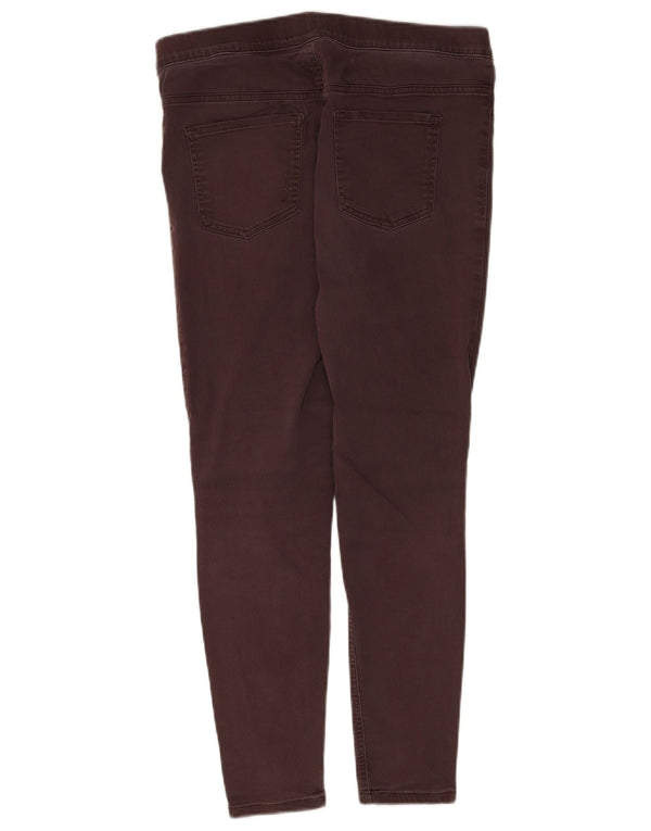 Женские укороченные джинсы джеггинсы Marks & Spencer UK 14, большие W34 L25, коричневые, хлопковые