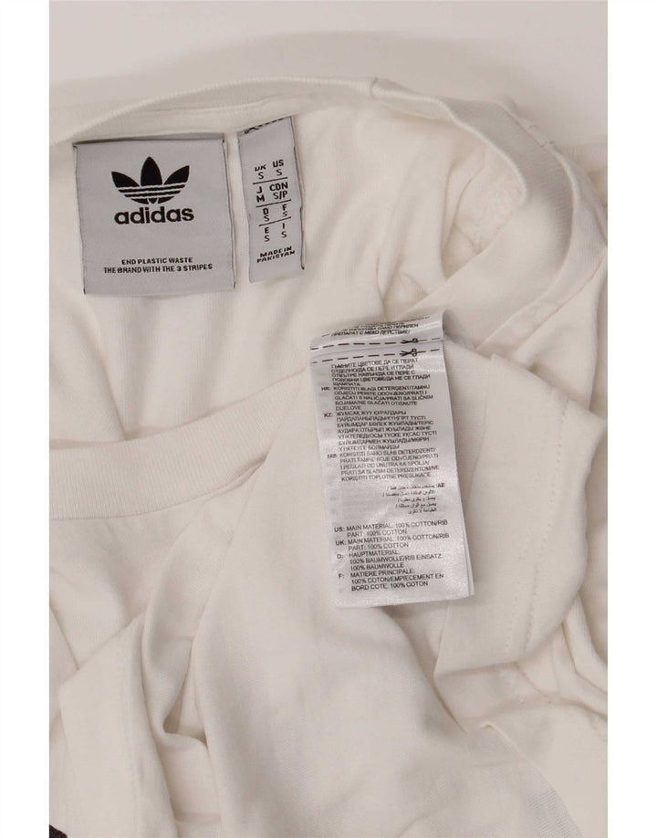 Мужская футболка Adidas с рисунком, маленький белый хлопок