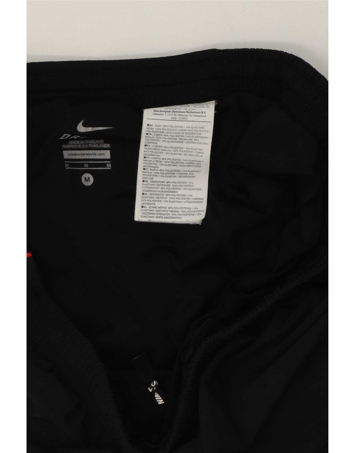 Мужские спортивные шорты Nike Dri Fit среднего размера, полиэстер с цветными блоками, средний черный