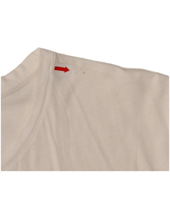 Женская укороченная блузка Zara UK 12, средний белый цветочный принт